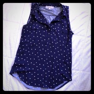 LOFT Polka Dot Sleeveless Tank